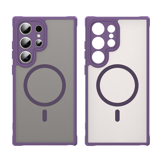 Funda MagSafe para Samsung Galaxy S24 Ultra S928, Techsuit, HaloFrost II, Morado
