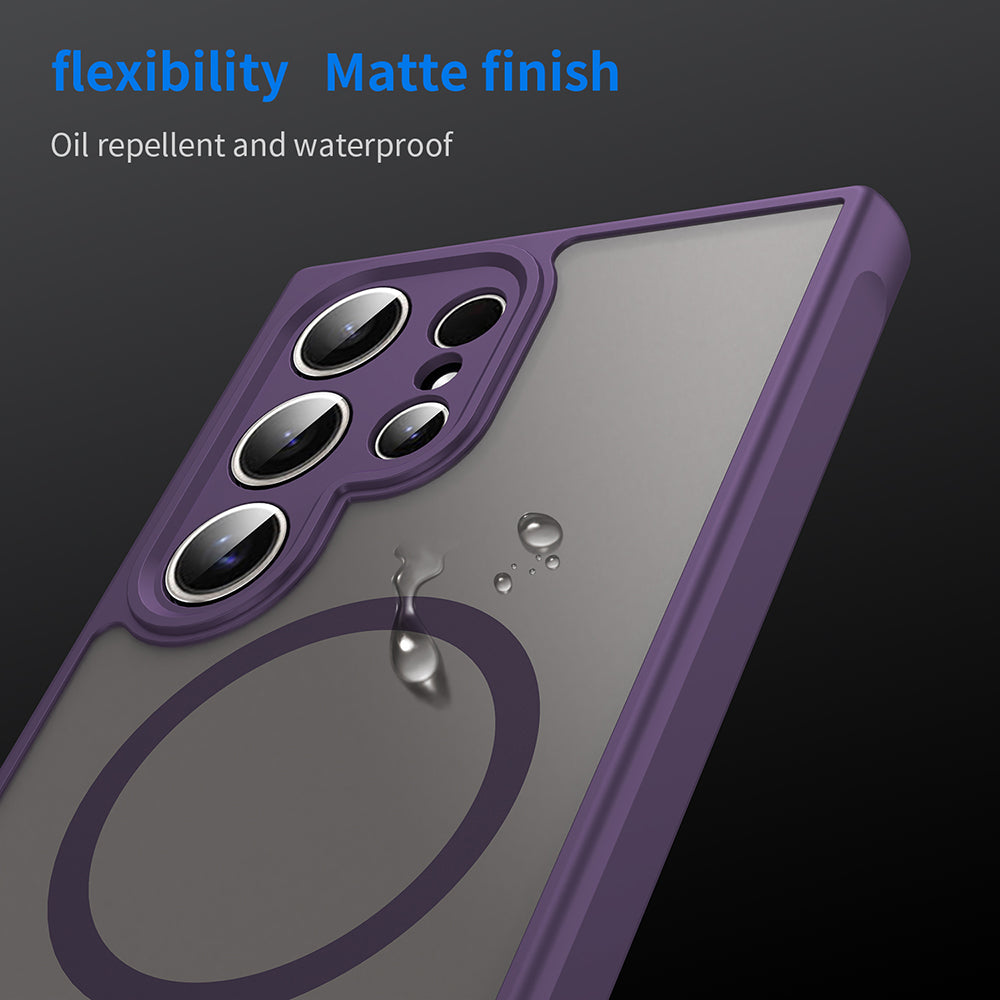 Funda MagSafe para Samsung Galaxy S24 Ultra S928, Techsuit, HaloFrost II, Morado
