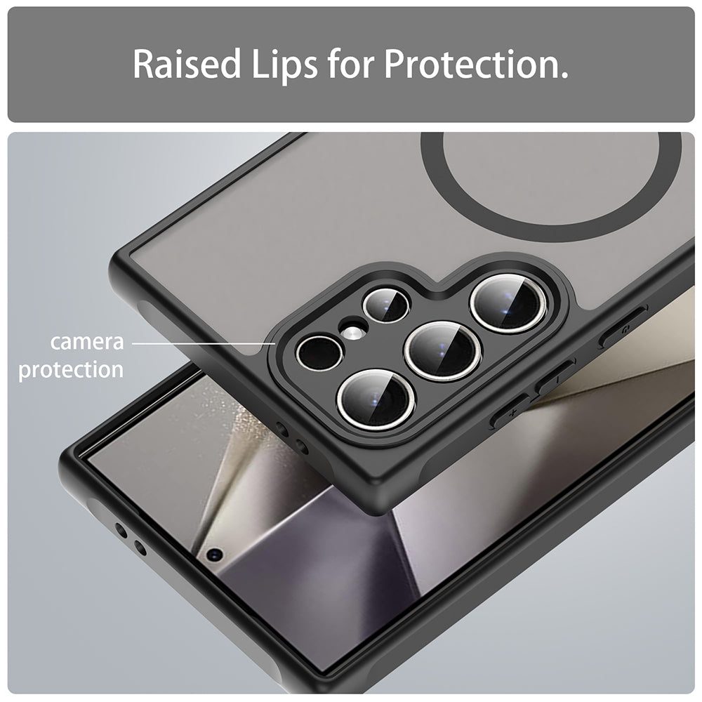 Funda MagSafe para Samsung Galaxy S24 Ultra S928, Techsuit, HaloFrost II, Negra