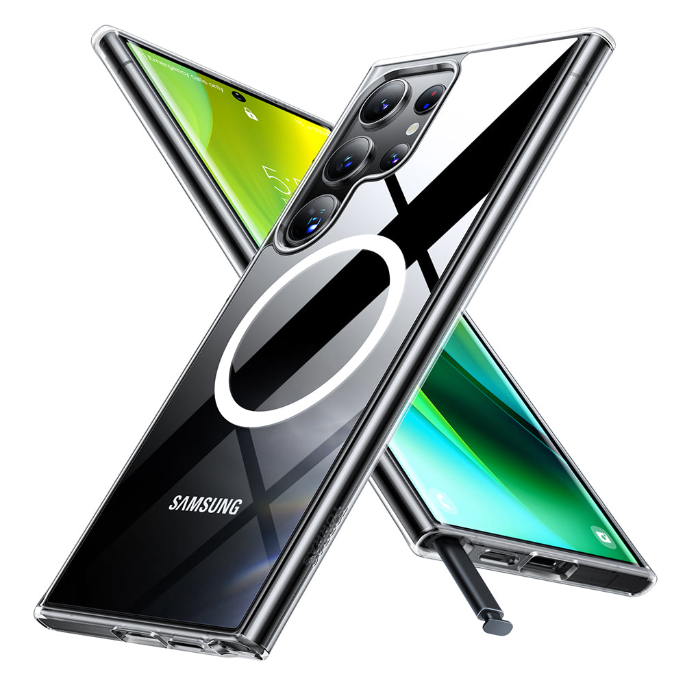 Funda MagSafe para Samsung Galaxy S24 Ultra S928, Torras, Diamond, Transparente