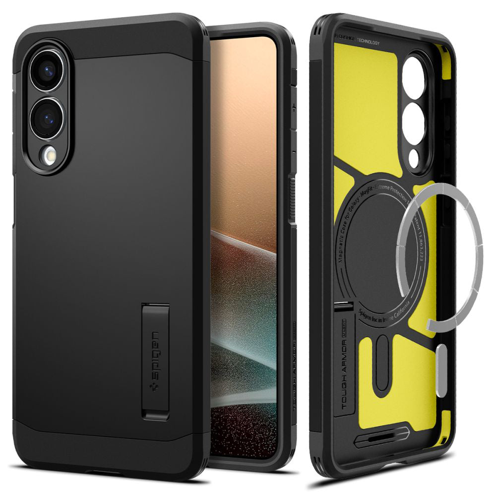 Funda MagSafe para Samsung Galaxy S25 Edge S937, Spigen, Tough Armor, Negra ACS09422