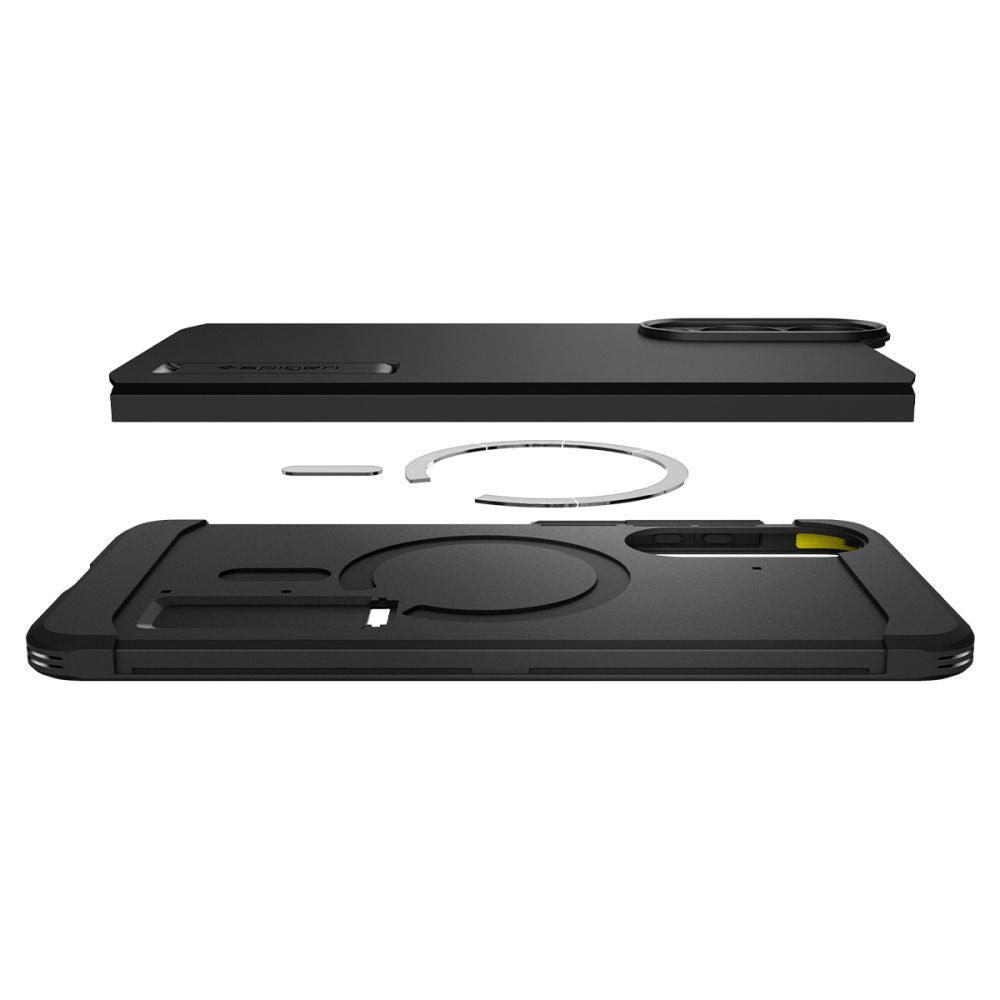 Funda MagSafe para Samsung Galaxy S25 Edge S937, Spigen, Tough Armor, Negra ACS09422