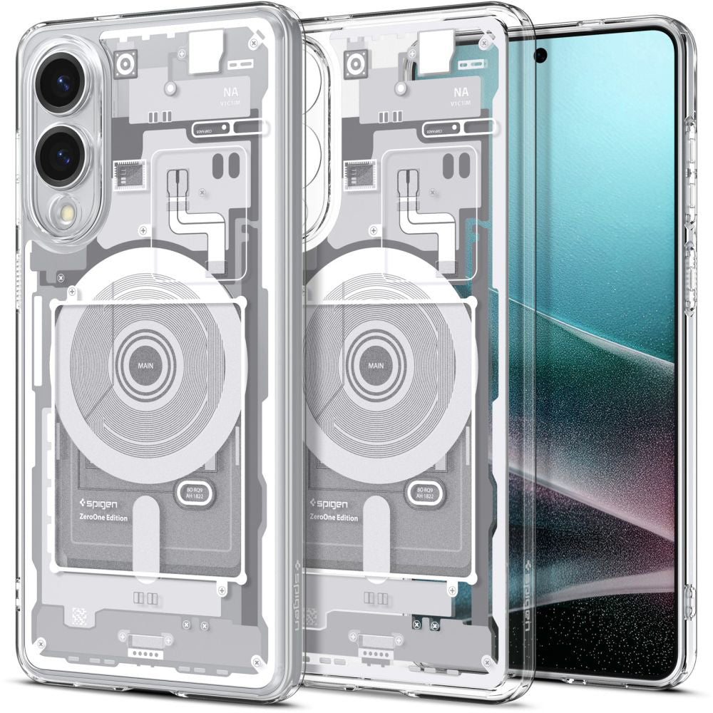 Funda MagSafe para Samsung Galaxy S25 Edge S937, Spigen, Ultra Hybrid Zero One, Blanca ACS09417