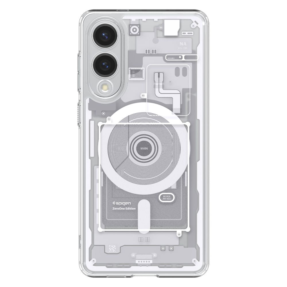 Funda MagSafe para Samsung Galaxy S25 Edge S937, Spigen, Ultra Hybrid Zero One, Blanca ACS09417