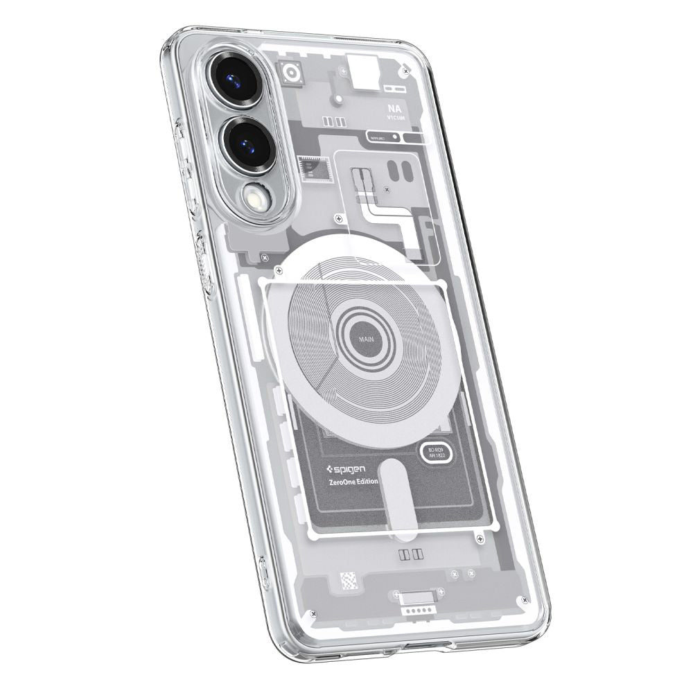 Funda MagSafe para Samsung Galaxy S25 Edge S937, Spigen, Ultra Hybrid Zero One, Blanca ACS09417