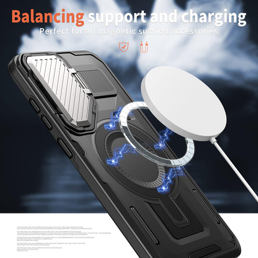 Funda MagSafe para Samsung Galaxy S25 Edge S937, Techsuit, CamVault, Negra