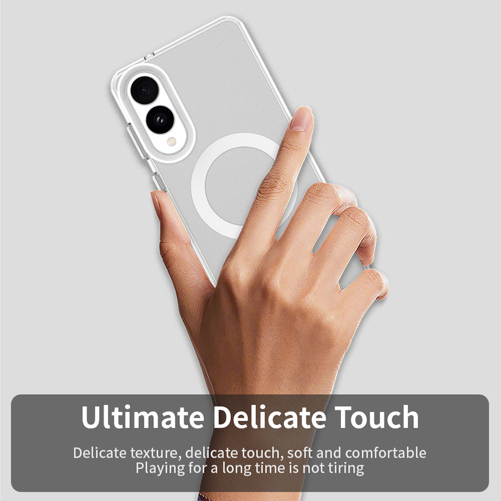 Funda MagSafe para Samsung Galaxy S25 Edge S937, Techsuit, CandyCase, Blanca