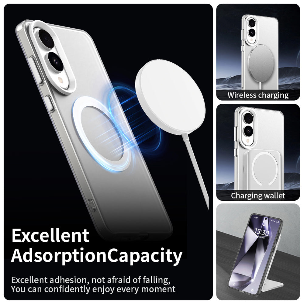 Funda MagSafe para Samsung Galaxy S25 Edge S937, Techsuit, CandyCase, Blanca