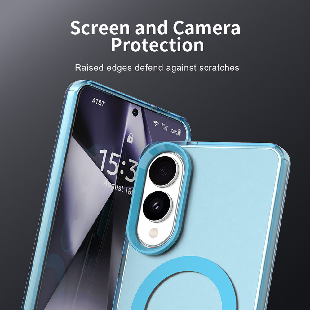 Funda MagSafe para Samsung Galaxy S25 Edge S937, Techsuit, CandyCase, Azul