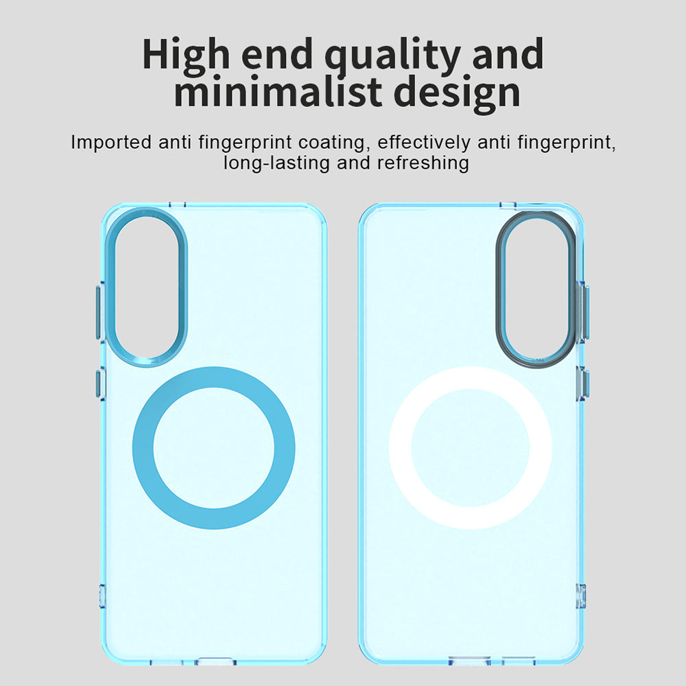 Funda MagSafe para Samsung Galaxy S25 Edge S937, Techsuit, CandyCase, Azul