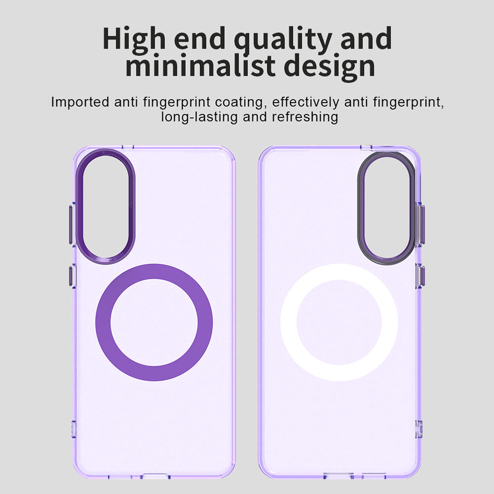 Funda MagSafe para Samsung Galaxy S25 Edge S937, Techsuit, CandyCase, Morado