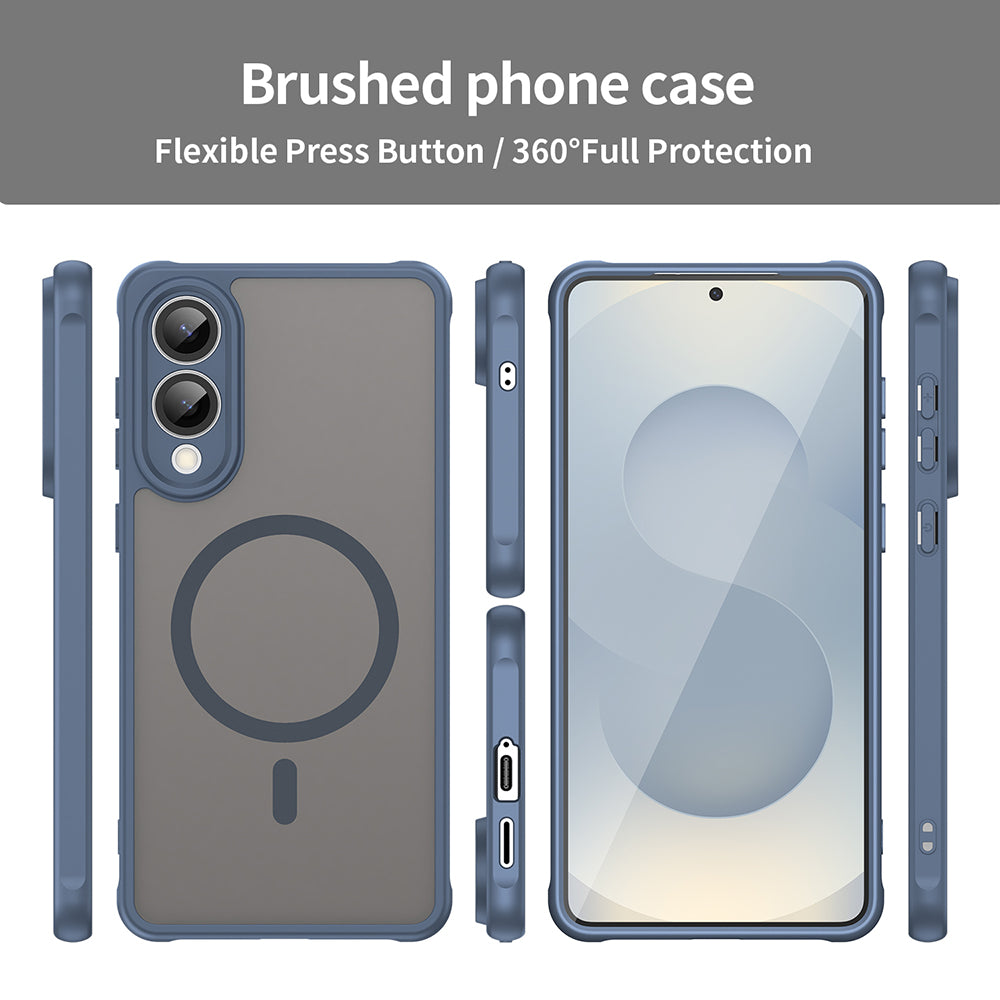 Funda MagSafe para Samsung Galaxy S25 Edge S937, Techsuit, HaloFrost II, Azul Marino