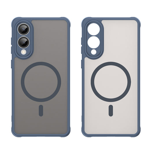 Funda MagSafe para Samsung Galaxy S25 Edge S937, Techsuit, HaloFrost II, Azul Marino