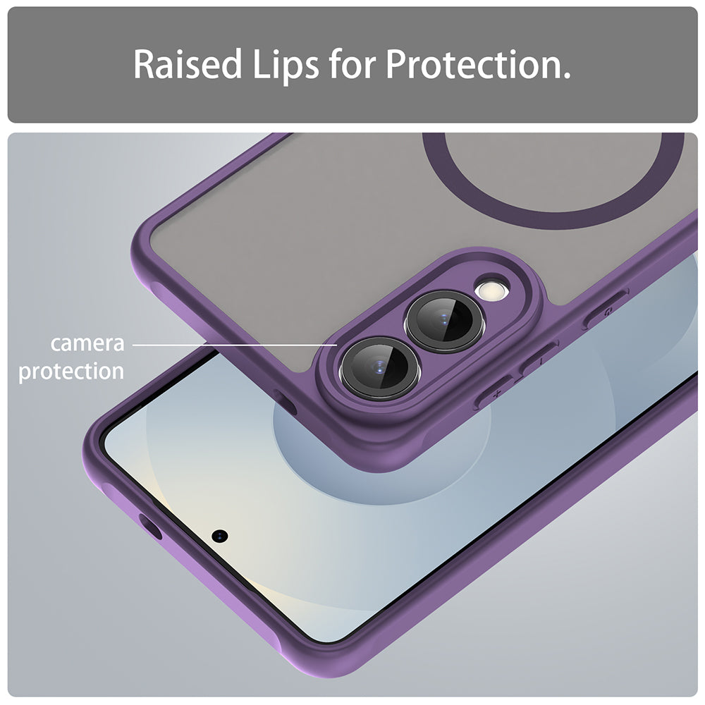 Funda MagSafe para Samsung Galaxy S25 Edge S937, Techsuit, HaloFrost II, Morado