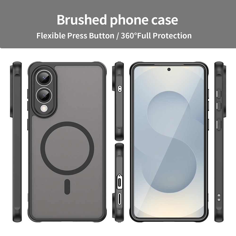 Funda MagSafe para Samsung Galaxy S25 Edge S937, Techsuit, HaloFrost II, Negra