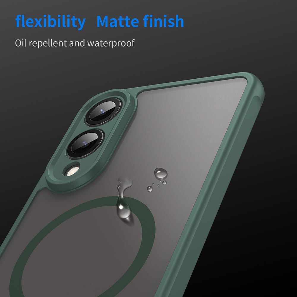 Funda MagSafe para Samsung Galaxy S25 Edge S937, Techsuit, HaloFrost II, Verde