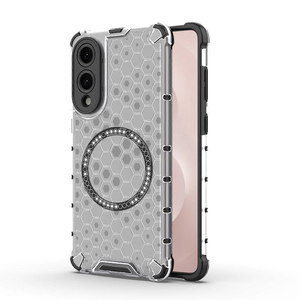 Funda MagSafe para Samsung Galaxy S25 Edge S937, Techsuit, HoneyComb Shield, Blanca