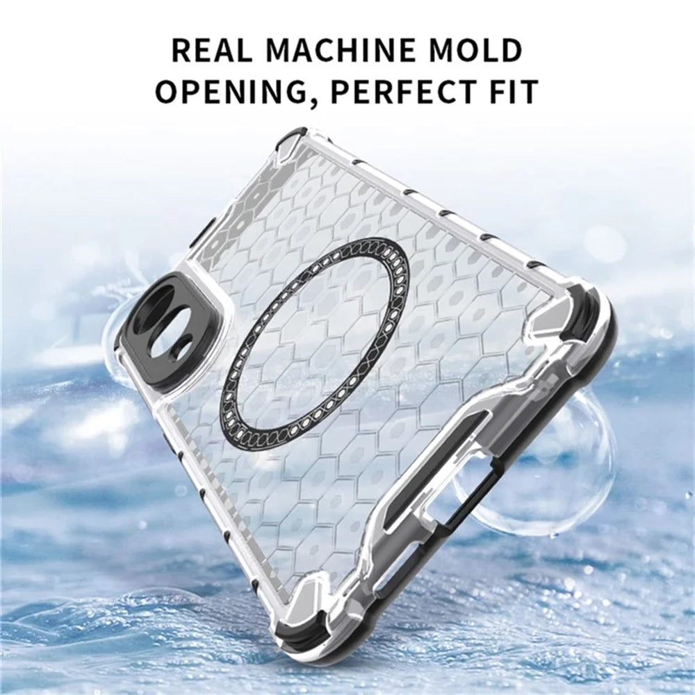 Funda MagSafe para Samsung Galaxy S25 Edge S937, Techsuit, HoneyComb Shield, Blanca