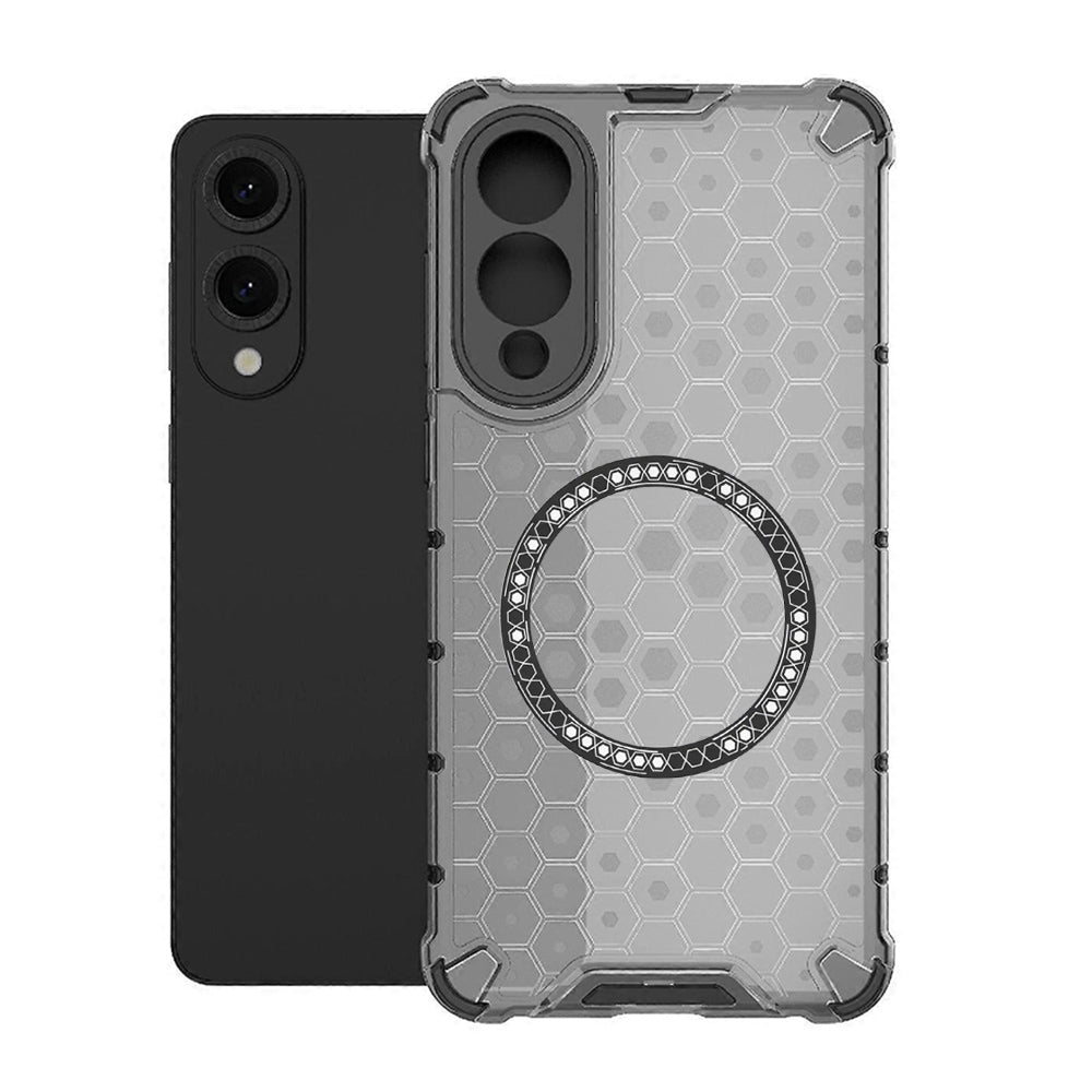 Funda MagSafe para Samsung Galaxy S25 Edge S937, Techsuit, HoneyComb Shield, Negra