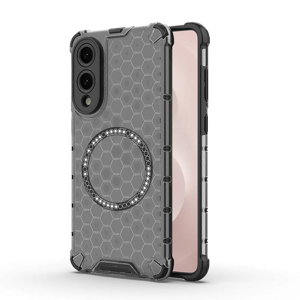 Funda MagSafe para Samsung Galaxy S25 Edge S937, Techsuit, HoneyComb Shield, Negra