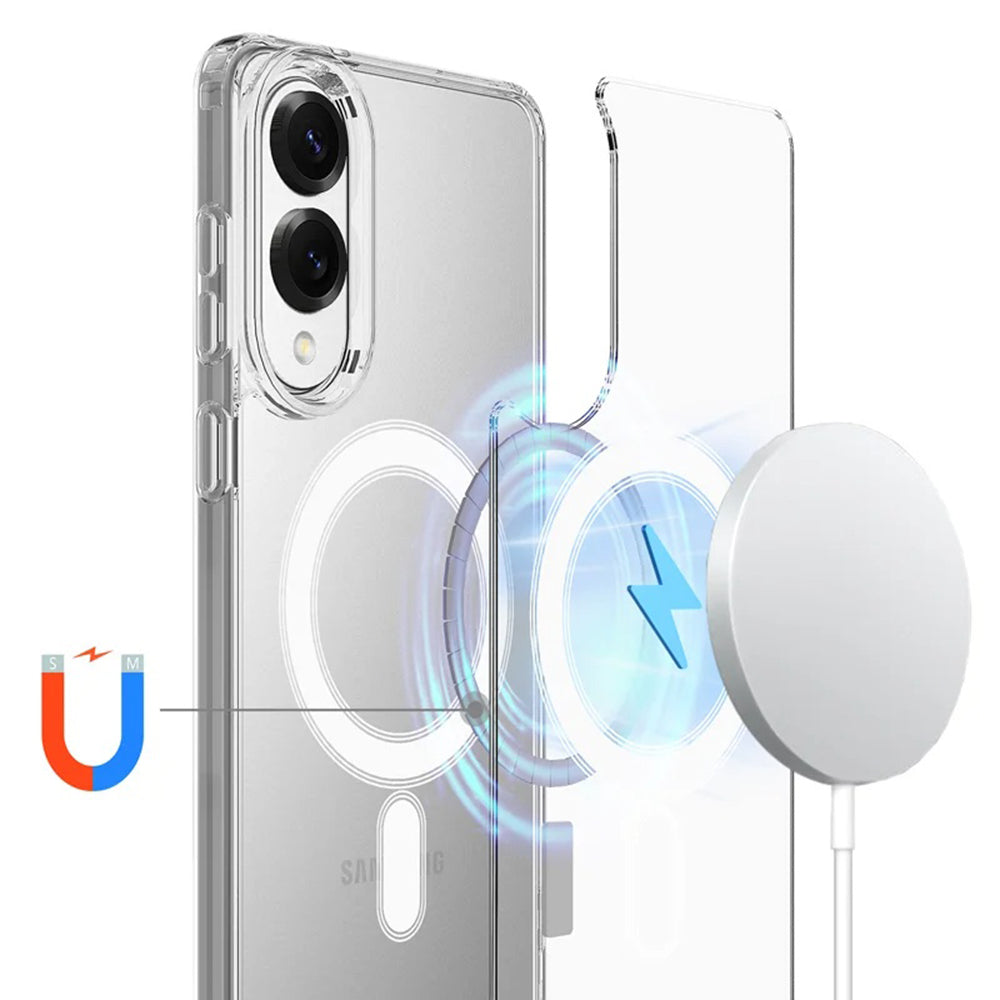 Funda MagSafe para Samsung Galaxy S25 Edge S937, Techsuit, Pro, Transparente