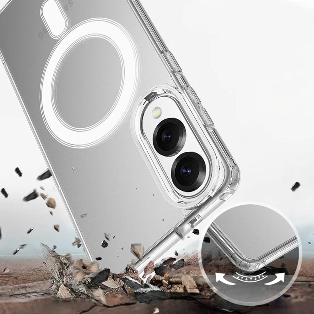 Funda MagSafe para Samsung Galaxy S25 Edge S937, Techsuit, Pro, Transparente