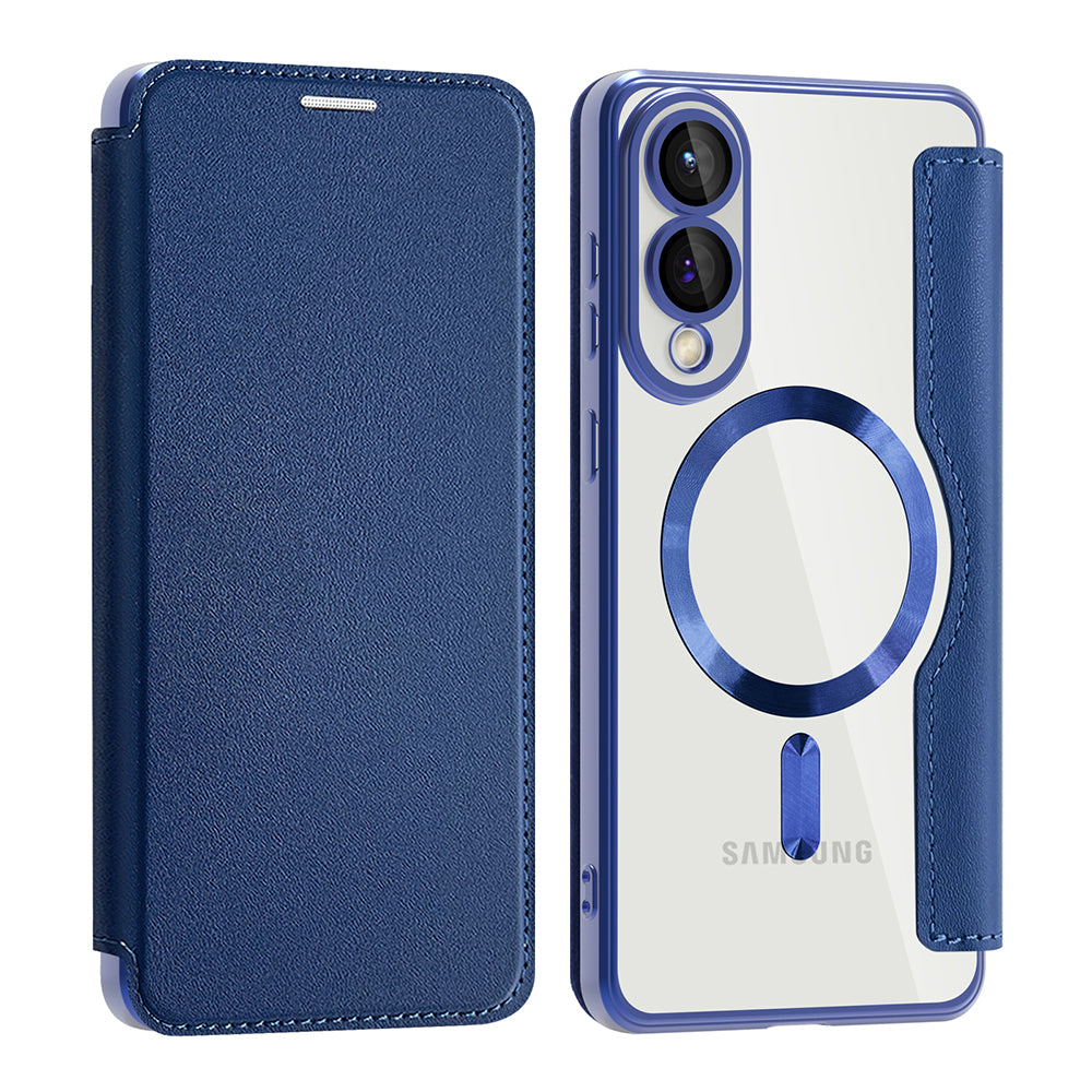 Funda MagSafe para Samsung Galaxy S25 Edge S937, Techsuit, SmartMag Book, Azul