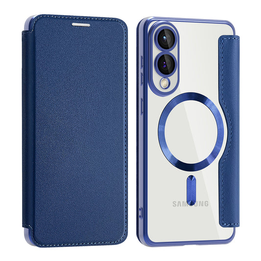 Funda MagSafe para Samsung Galaxy S25 Edge S937, Techsuit, SmartMag Book, Azul
