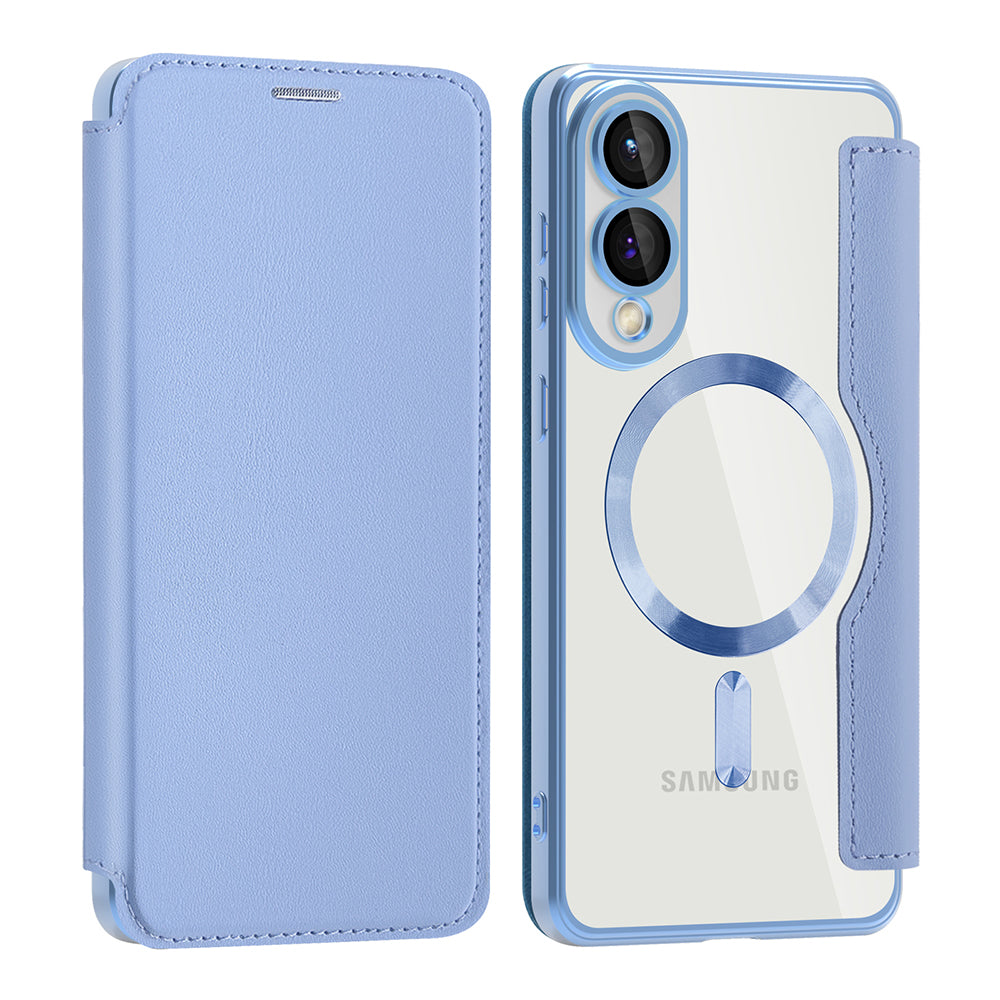 Funda MagSafe para Samsung Galaxy S25 Edge S937, Techsuit, SmartMag Book, Azul