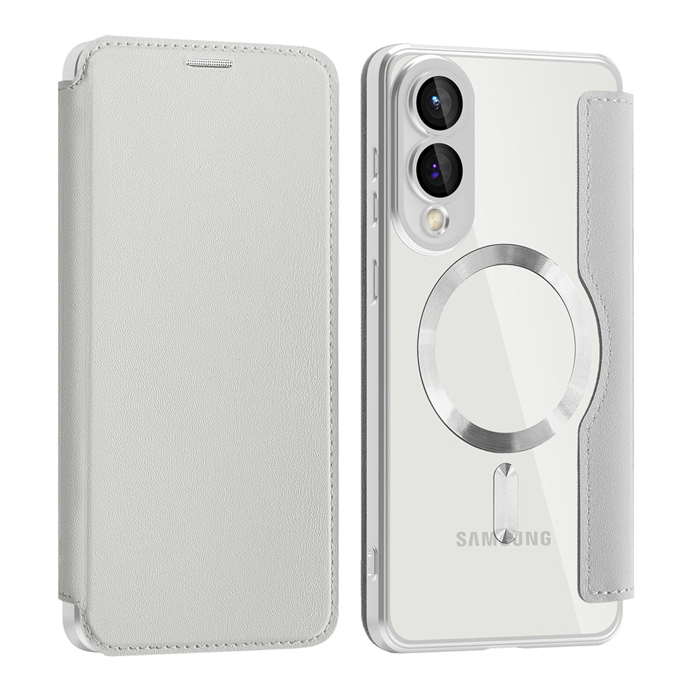 Funda MagSafe para Samsung Galaxy S25 Edge S937, Techsuit, SmartMag Book, Gris