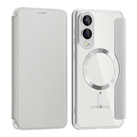 Funda MagSafe para Samsung Galaxy S25 Edge S937, Techsuit, SmartMag Book, Gris