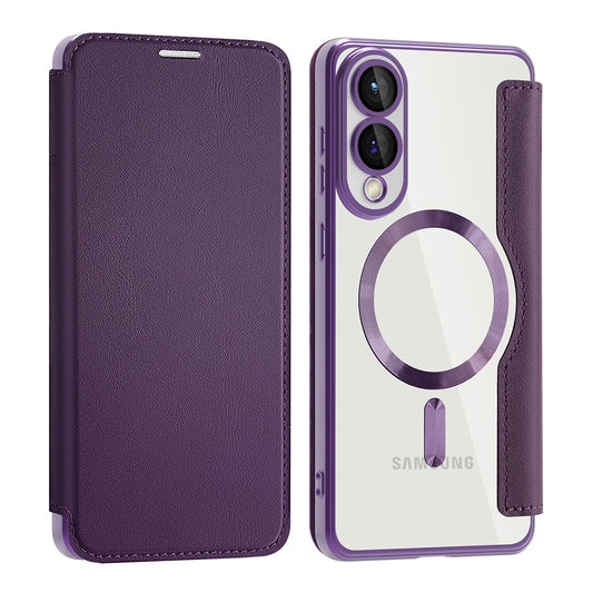 Funda MagSafe para Samsung Galaxy S25 Edge S937, Techsuit, SmartMag Book, Morado