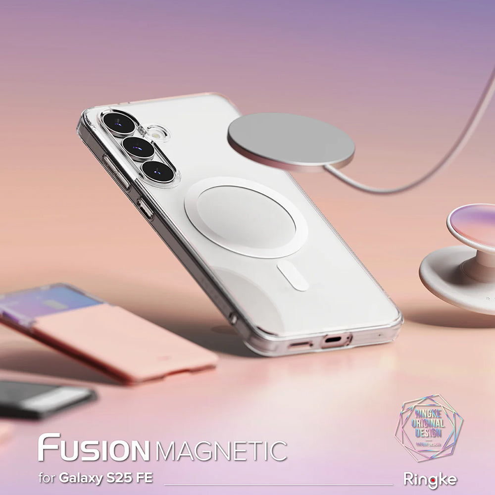 Funda MagSafe para Samsung Galaxy S25 FE, Ringke, Fusion, Transparente