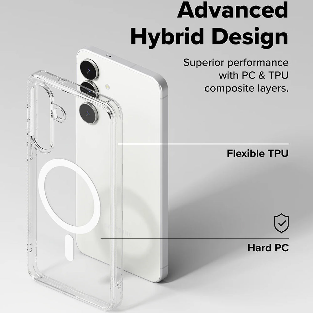 Funda MagSafe para Samsung Galaxy S25 FE, Ringke, Fusion, Transparente