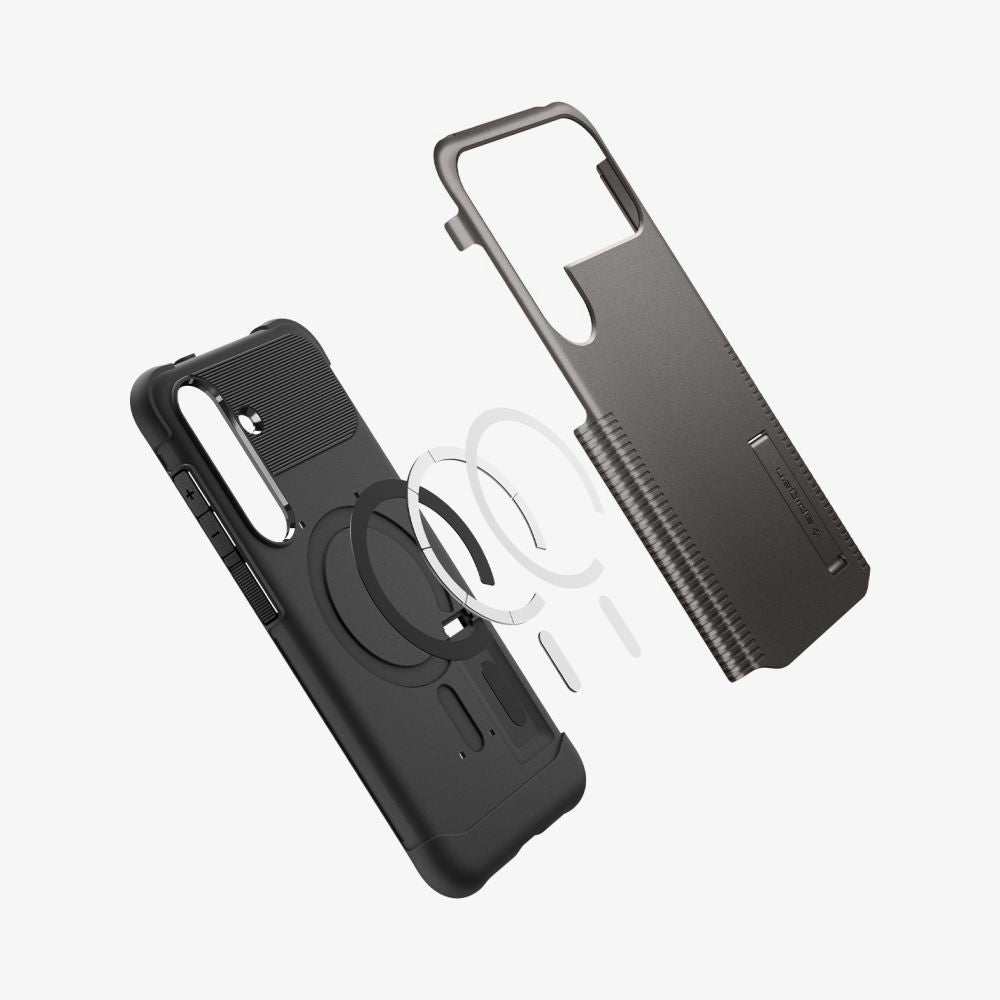 Funda MagSafe para Samsung Galaxy S25 FE, Spigen, Slim Armor, Gris ACS10230