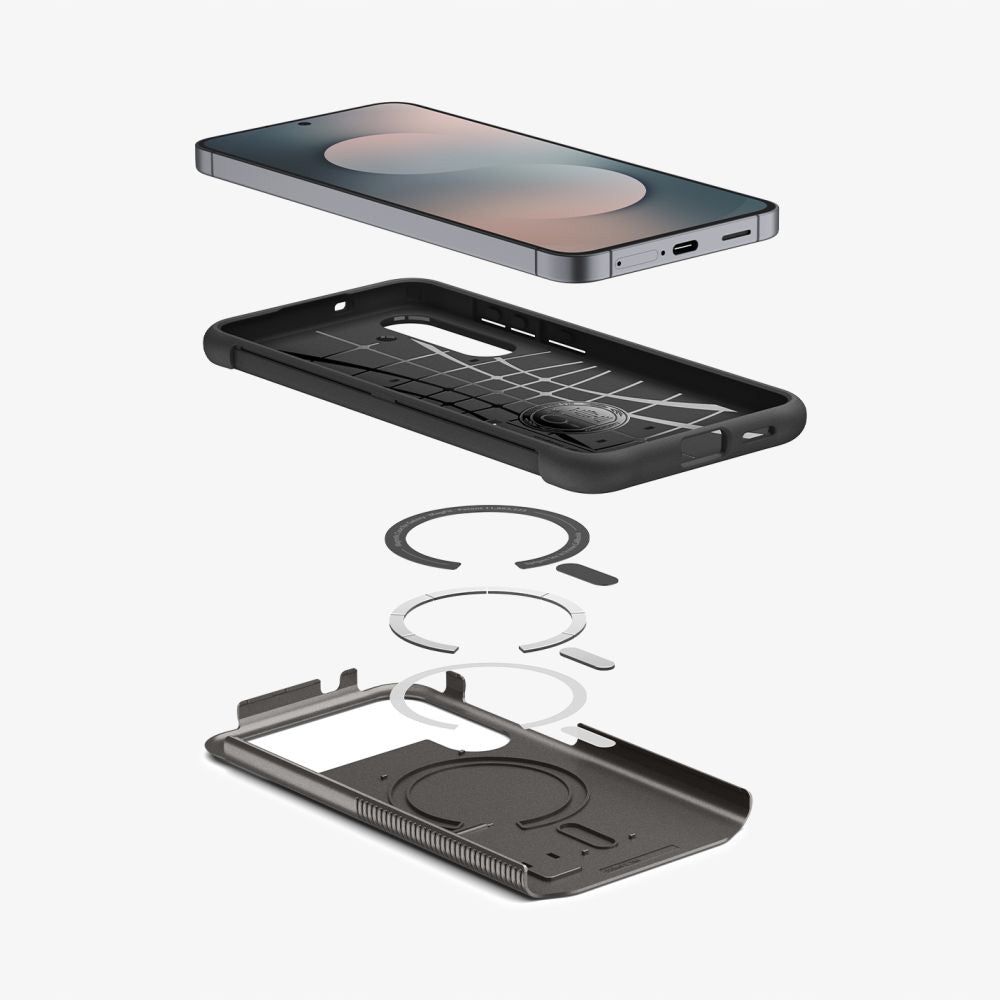Funda MagSafe para Samsung Galaxy S25 FE, Spigen, Slim Armor, Gris ACS10230