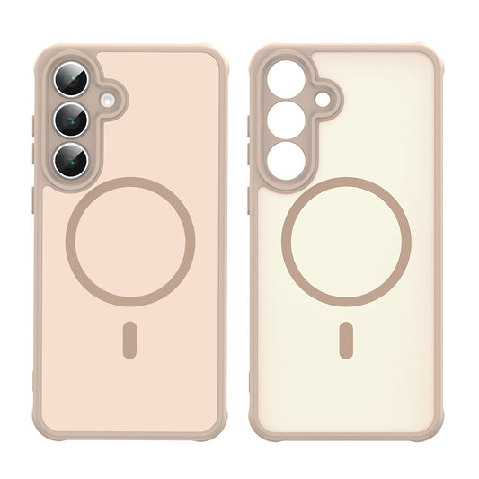Funda MagSafe para Samsung Galaxy S25 FE, Techsuit, HaloFrost II, Dorada