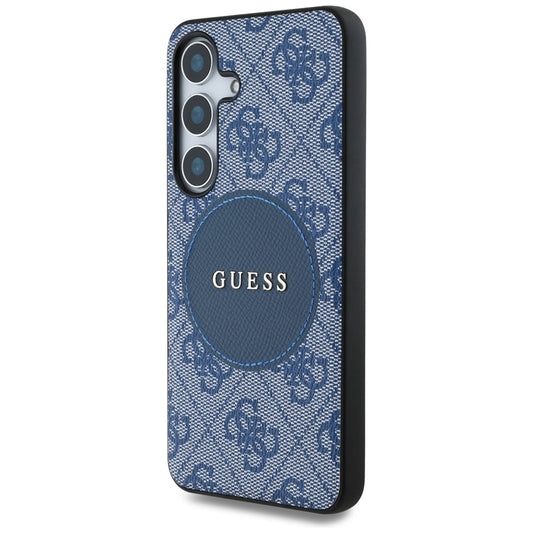 Funda MagSafe para Samsung Galaxy S25+ S936, Guess, 4G Circle Classic Logo, Azul