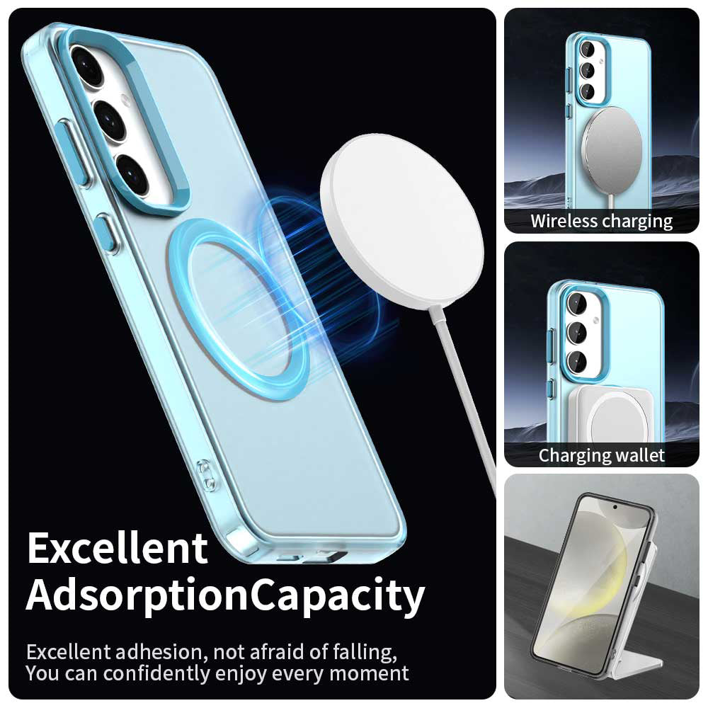 Funda MagSafe para Samsung Galaxy S25+ S936 / S24+ S926, Techsuit, CandyCase, Azul