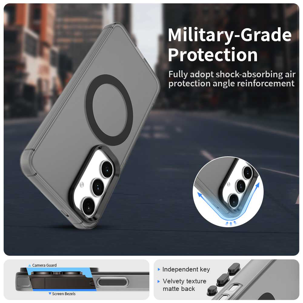 Funda MagSafe para Samsung Galaxy S25+ S936 / S24+ S926, Techsuit, CandyCase, Negra