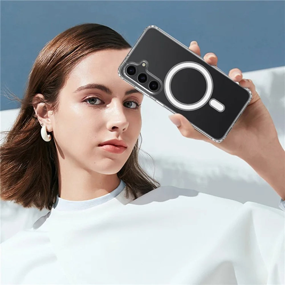Funda MagSafe para Samsung Galaxy S25+ S936, Techsuit, Pro, Transparente