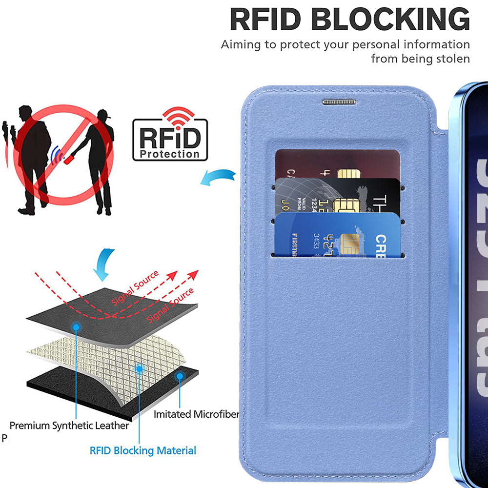 Funda MagSafe para Samsung Galaxy S25+ S936, Techsuit, SmartMag Book, Azul