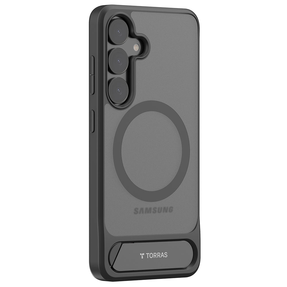Funda MagSafe para Samsung Galaxy S25+ S936, Torras, Pstand, Negra