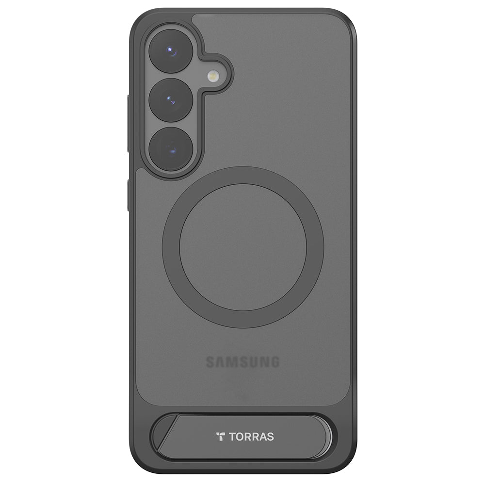 Funda MagSafe para Samsung Galaxy S25+ S936, Torras, Pstand, Negra