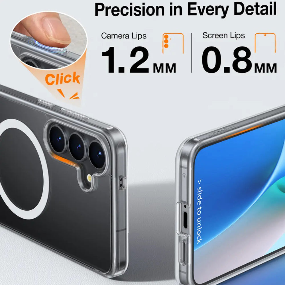 Funda MagSafe para Samsung Galaxy S25+ S936, Torras, Pstand, Transparente