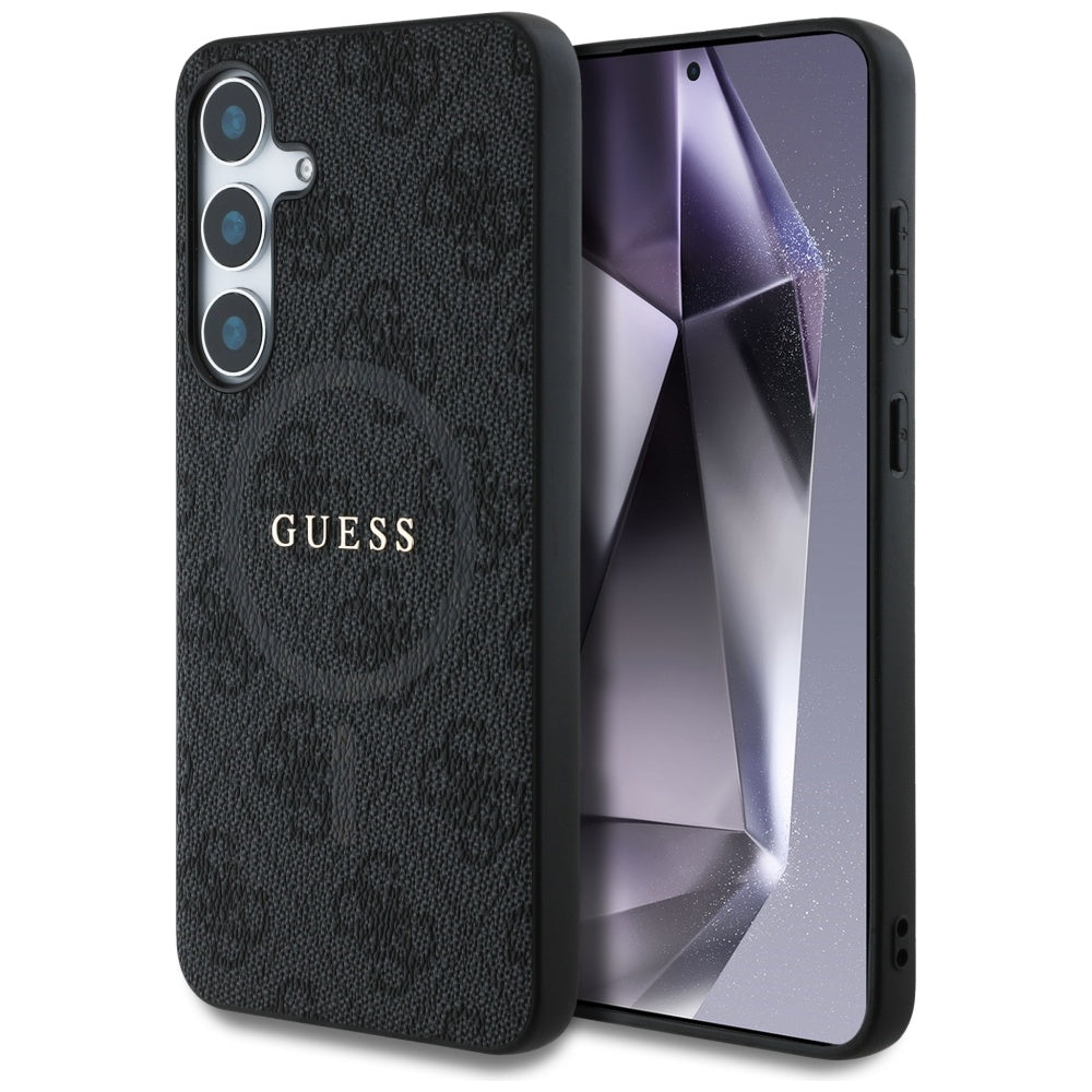 Funda MagSafe para Samsung Galaxy S25 S931, Guess, 4G Ring Classic Logo, Negra