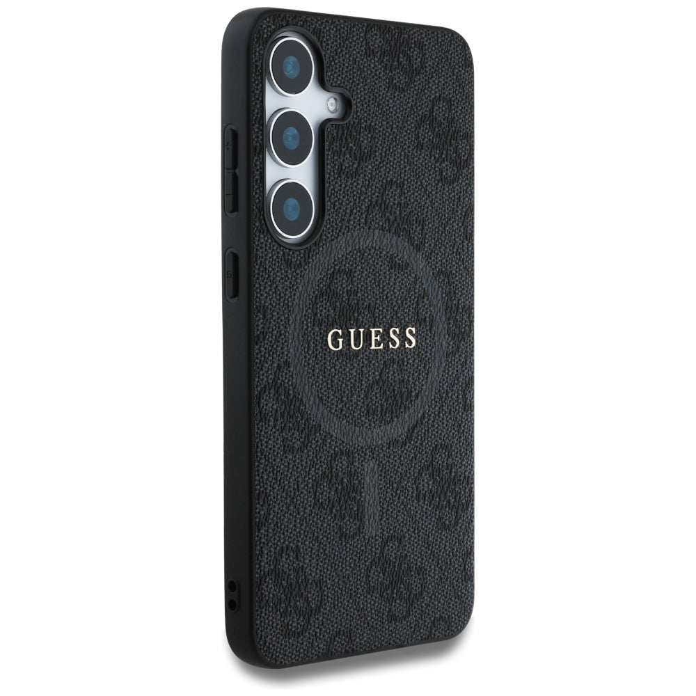 Funda MagSafe para Samsung Galaxy S25 S931, Guess, 4G Ring Classic Logo, Negra