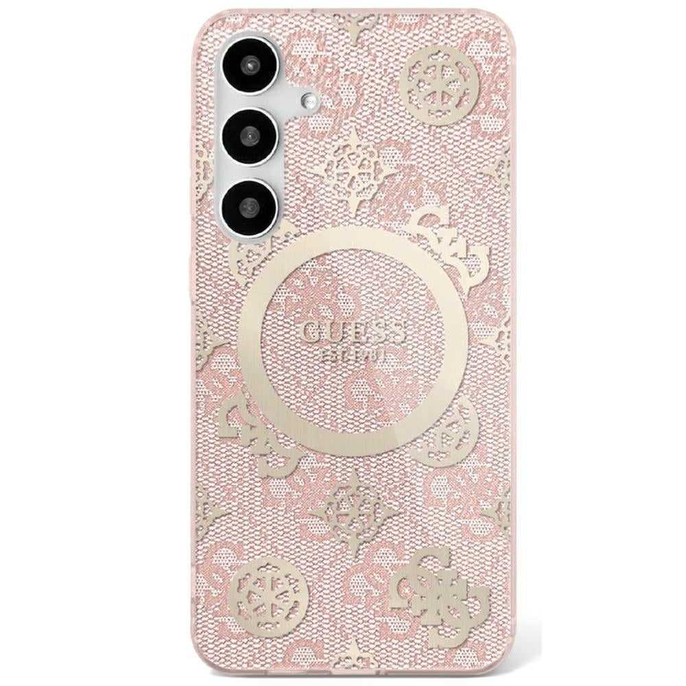 Funda MagSafe para Samsung Galaxy S25 S931, Guess, IML Peony On 4G Background, Rosa