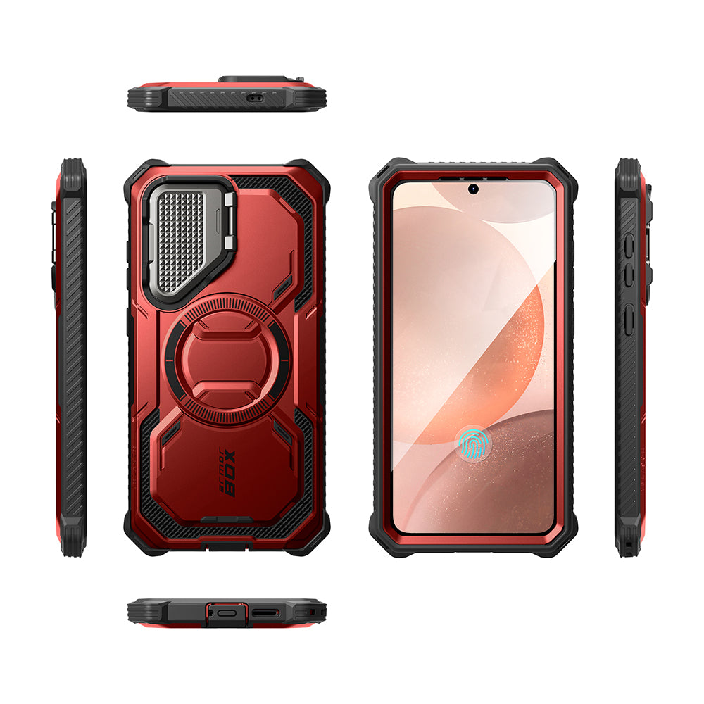 MagSafe Case for Samsung Galaxy S25 S931, i-Blason, ArmorBox, Red