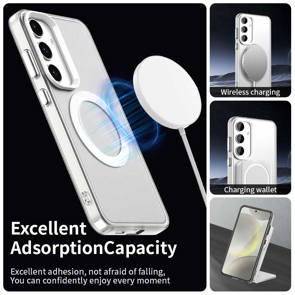 Funda MagSafe para Samsung Galaxy S25 S931 / S24 S921, Techsuit, CandyCase, Blanca
